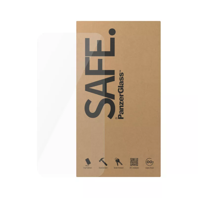 PanzerGlass SAFE. by ® protector de pantalla iPhone 15 Pro | Ultra-Wide Fit | BULK