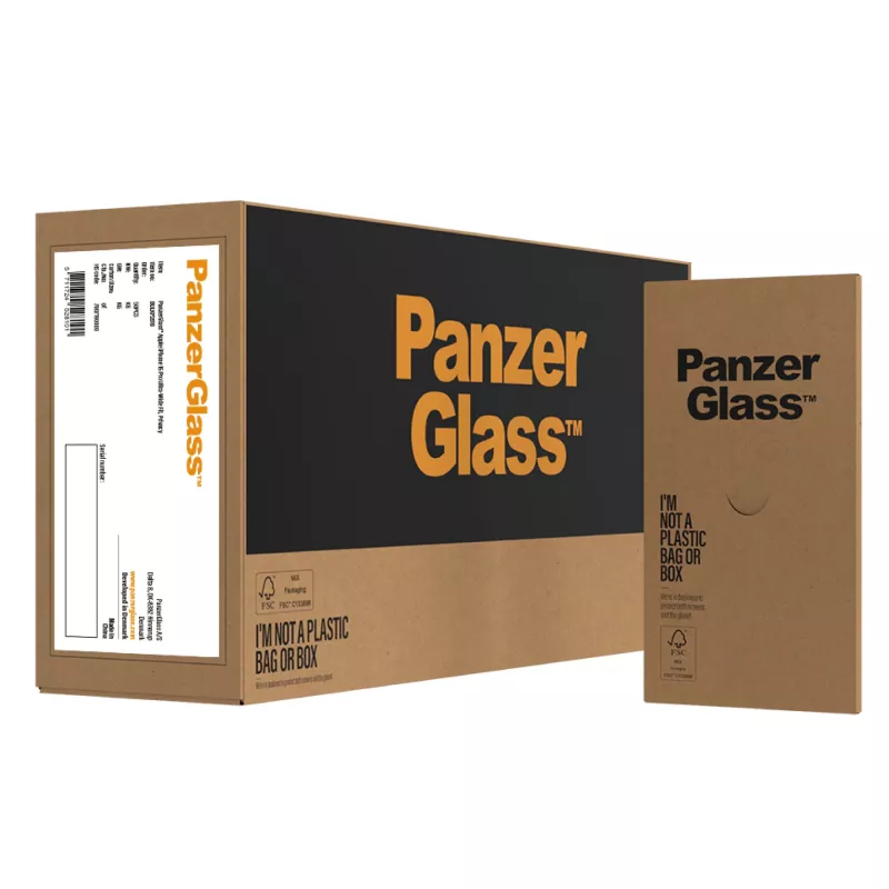 PanzerGlass® protector de pantalla de privacidad iPhone 15 Pro | Ultra-Wide Fit con EasyAligner | Bulk