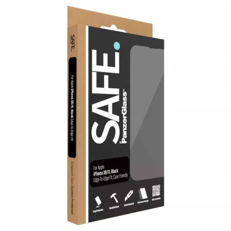 PanzerGlass SAFE. by ® protector de pantalla Apple iPhone 11 XR Edge-to-Edge resistente a arañazos y golpes
