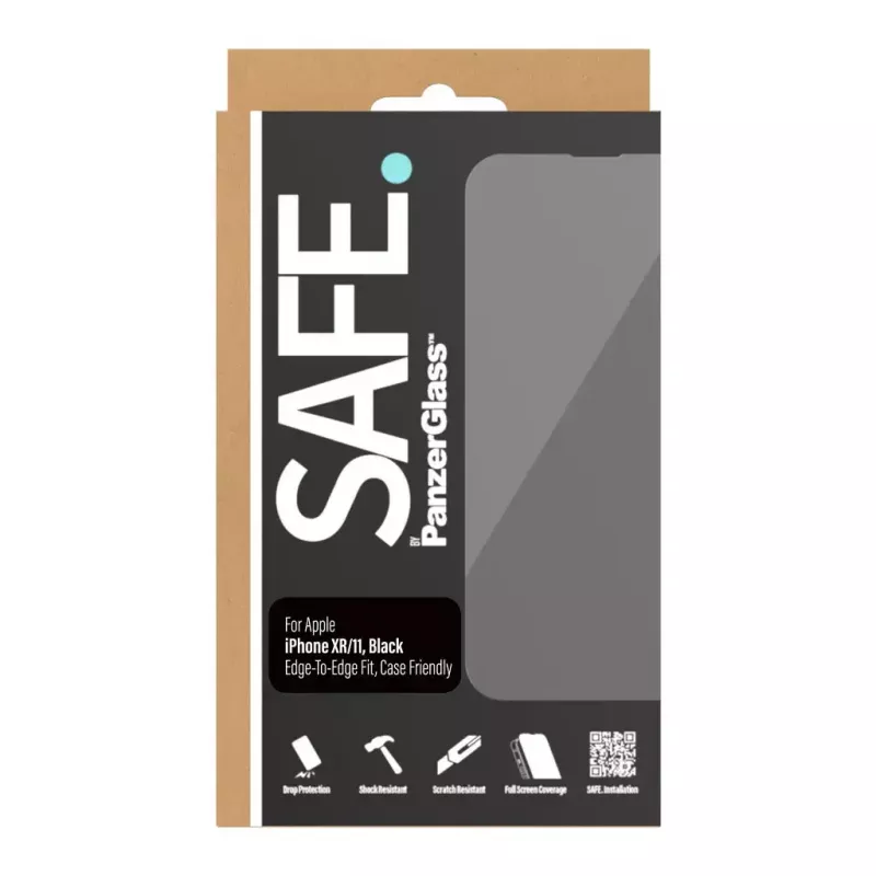 PanzerGlass SAFE. by ® protector de pantalla Apple iPhone 11 XR Edge-to-Edge resistente a arañazos y golpes