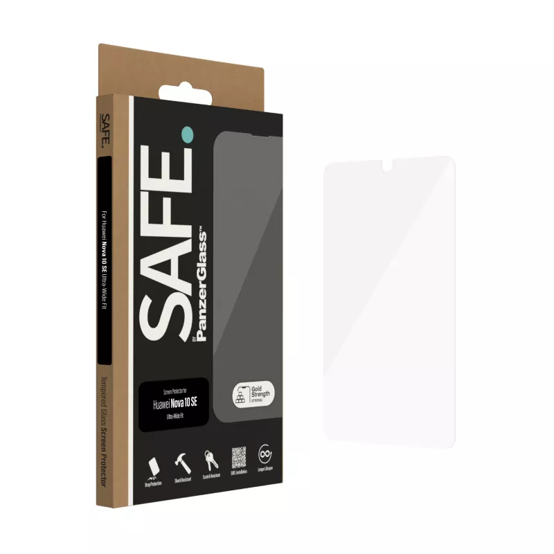 PanzerGlass SAFE. by ® protector de pantalla Huawei Nova 10 SE | Ultra-Wide Fit