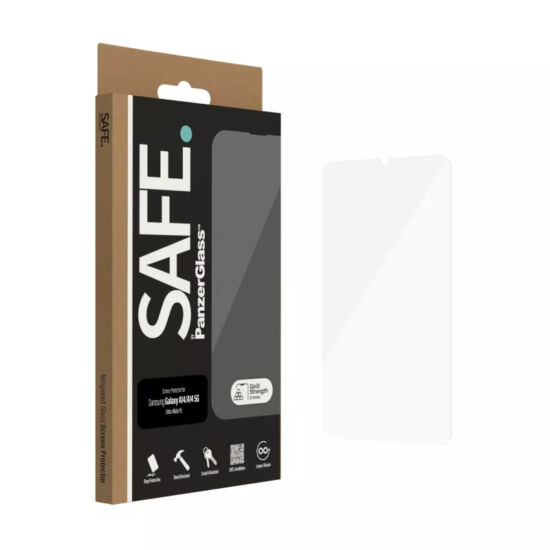 PanzerGlass SAFE. by ® protector de pantalla Samsung Galaxy A14 | A14 5G | Ultra-Wide Fit