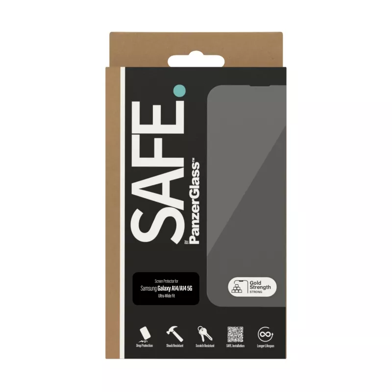 PanzerGlass SAFE. by ® protector de pantalla Samsung Galaxy A14 | A14 5G | Ultra-Wide Fit