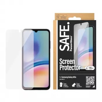 Protector de pantalla PanzerGlass para Samsung Galaxy A05s Ultra-Wide Fit PET resistente a arañazos y golpes transparente 1 ud.