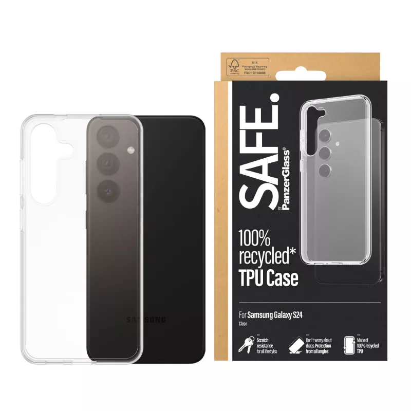 Funda TPU PanzerGlass SAFE. by ® para Samsung Galaxy S24 | transparente