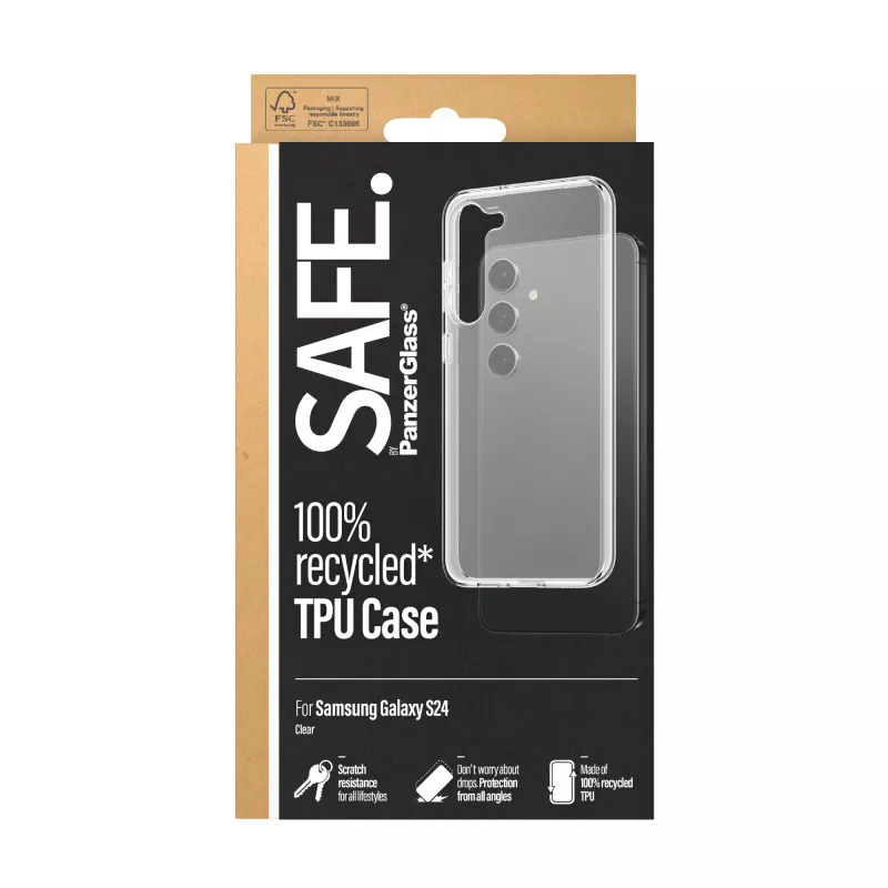 Funda TPU PanzerGlass SAFE. by ® para Samsung Galaxy S24 | transparente