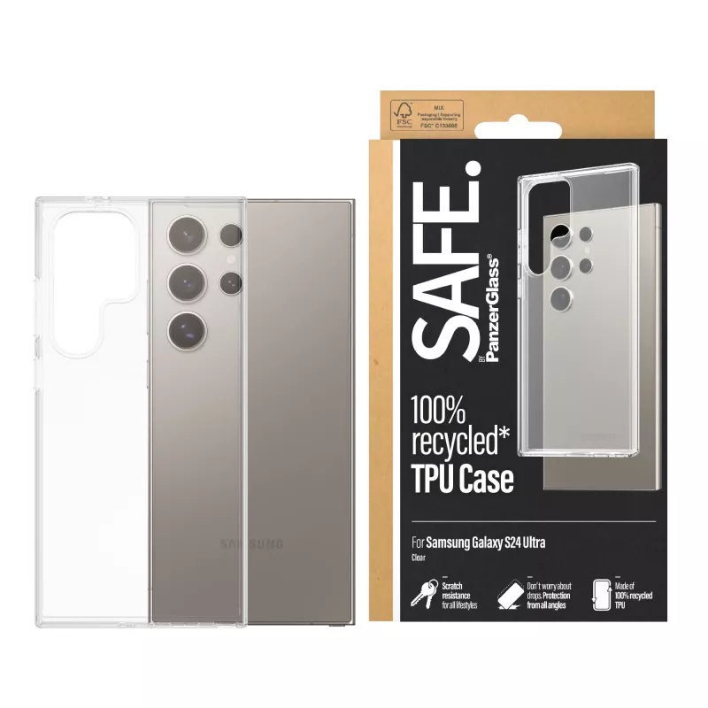 Funda TPU PanzerGlass SAFE. by ® para Samsung Galaxy S24 Ultra | transparente