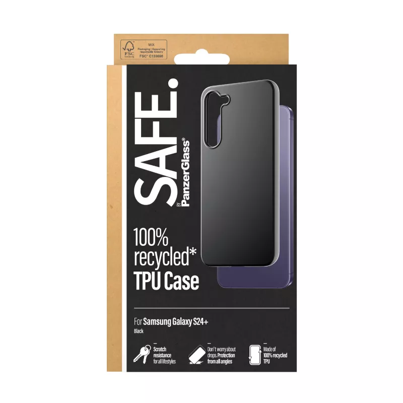 Funda TPU PanzerGlass SAFE. by ® para Samsung Galaxy S24+ | negra, funda, Samsung, Samsung - Galaxy S24 Plus, negra