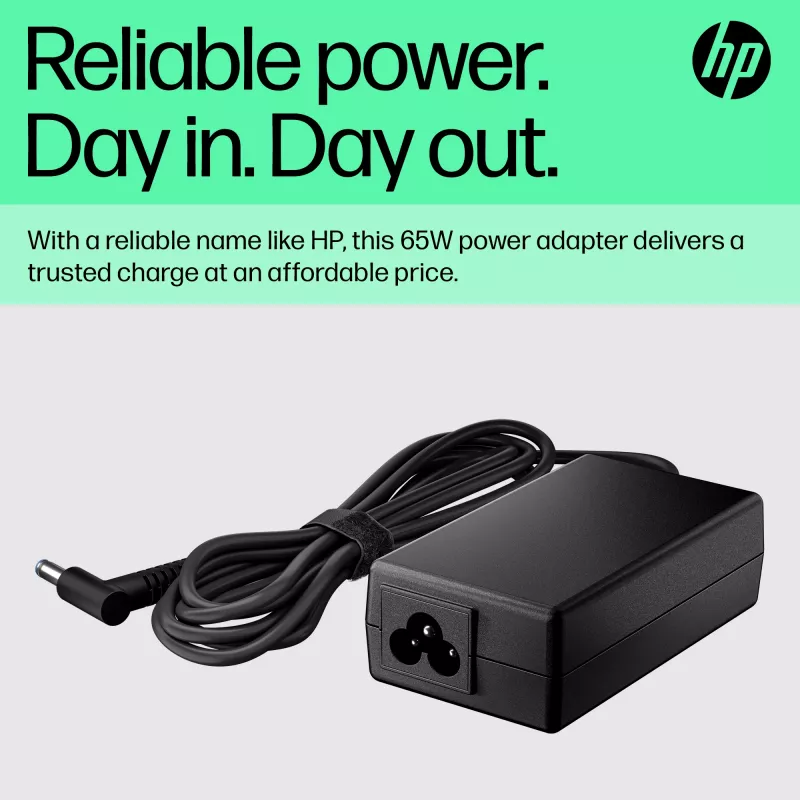 HP 65W Smart AC Adapter, portátil, interior, 65 W, compatible con HP ProBook 440 G6 Notebook PC; HP ProBook 450 G6 Notebook PC; HP ProBook x360 11..., empresa, negro