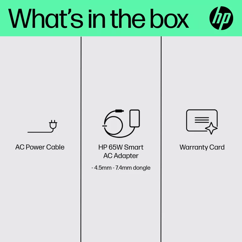 HP 65W Smart AC Adapter, portátil, interior, 65 W, compatible con HP ProBook 440 G6 Notebook PC; HP ProBook 450 G6 Notebook PC; HP ProBook x360 11..., empresa, negro
