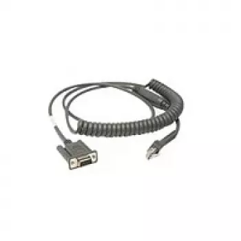 Zebra CBA-R46-C09ZBR cable serie negro 2,8 m RS232 DB9