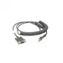 Zebra CBA-R46-C09ZBR cable serie negro 2,8 m RS232 DB9