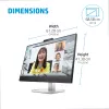 HP E27m G4 monitor de conferencia QHD USB-C monitor de ordenador 68,6 cm (27 inch) 2560 x 1440 píxeles Quad HD LCD negro, plata