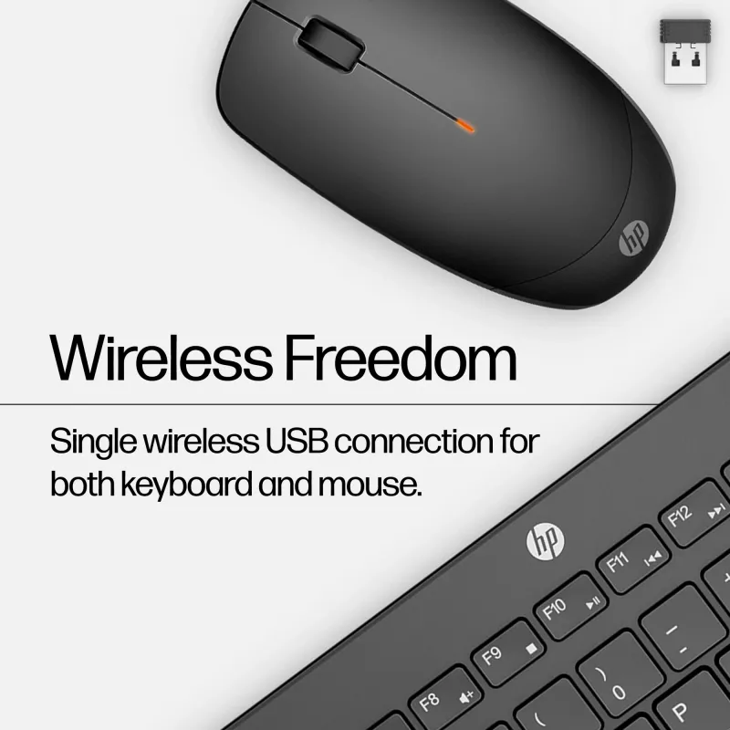 HP 230 combo inalámbrico de ratón y teclado, tamaño completo (100%), inalámbrico, RF Wireless, membrana, blanco, ratón incluido