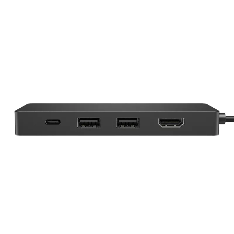 USB-C Travel Hub G3 — HP, host USB 3.2 Gen 2 Type-C, HDMI, USB-A, PD hasta 65 W, 116×41,9×14,5 mm