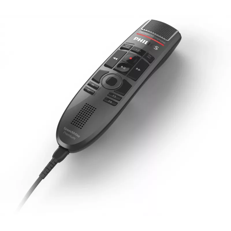 Micrófono Philips SpeechMike Premium Touch negro unidireccional USB con cable -37 dB