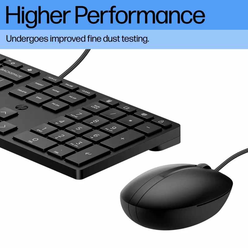 Conjunto de teclado y ratón con cable HP 320MK – USB, teclado de membrana, negro