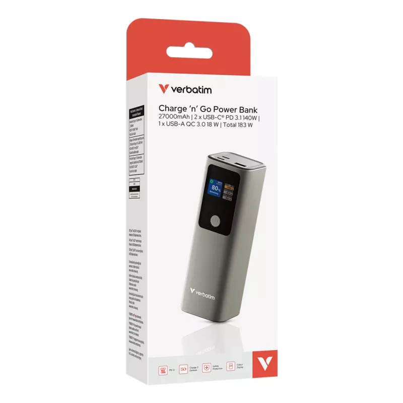 Batería portátil Verbatim Charge 'n' Go Powerbank 27000mAh