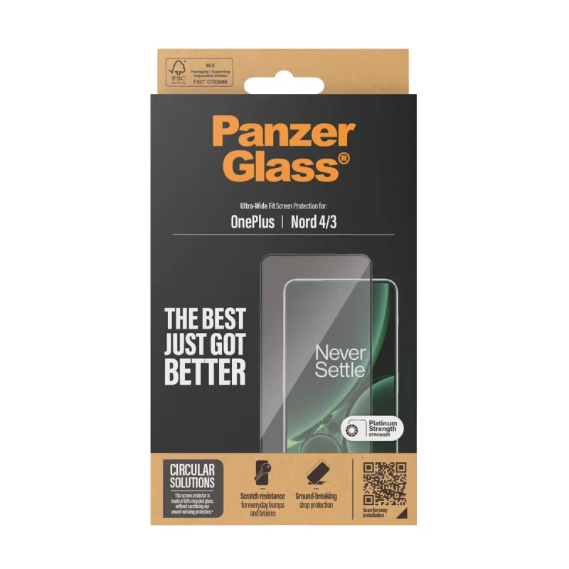 PanzerGlass® protector de pantalla OnePlus Nord 4 | 3 | Ultra-Wide Fit