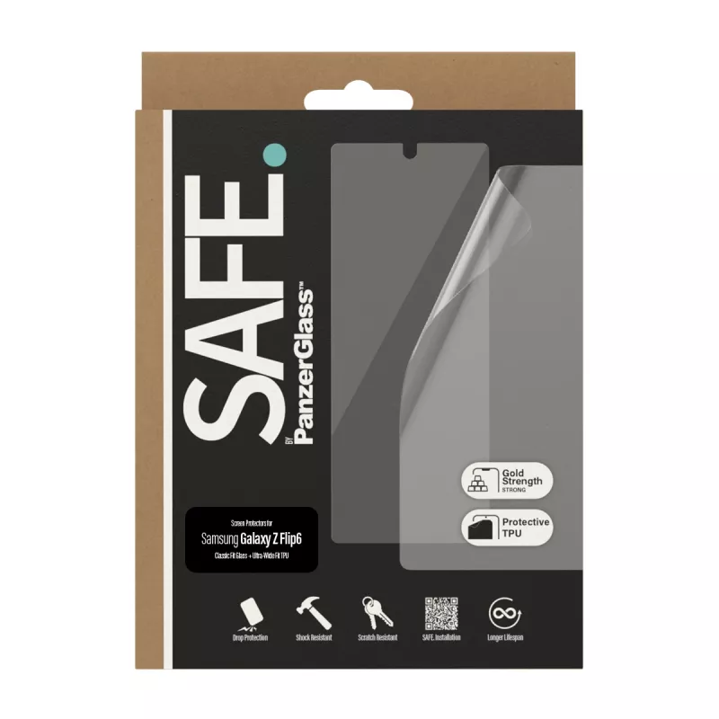 PanzerGlass SAFE. by ® protector de pantalla Samsung Galaxy Z Flip6 | Cristal y película