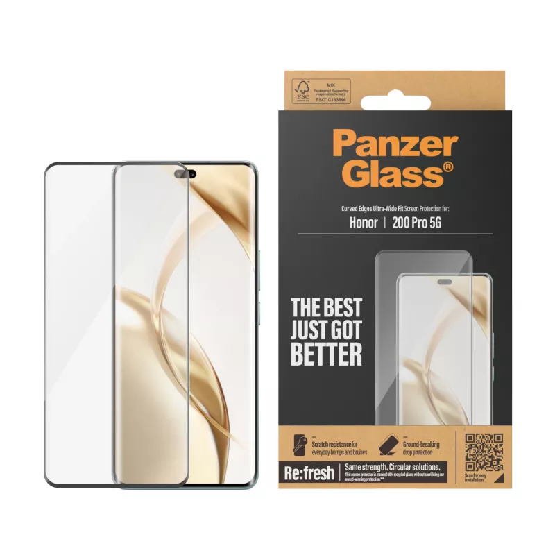 PanzerGlass ® Protector de pantalla Honor 200 Pro 5G | Ultra-Wide Fit