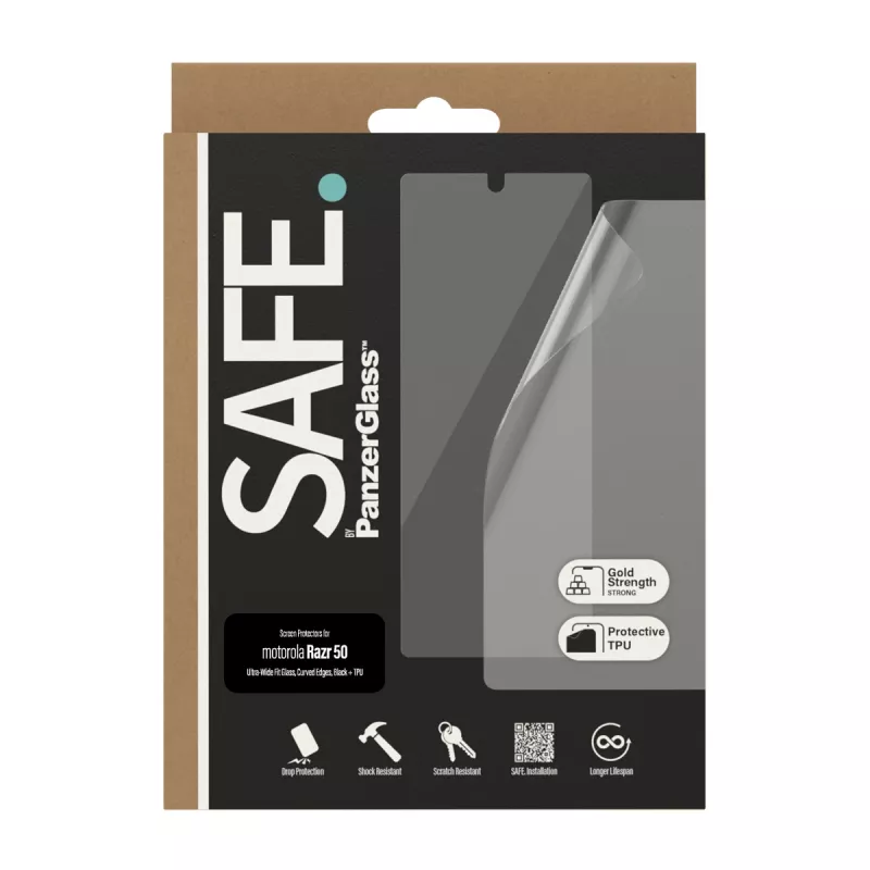 PanzerGlass SAFE. by ® Protector de pantalla Motorola Razr 60 | Razr 50 | Cristal y lámina