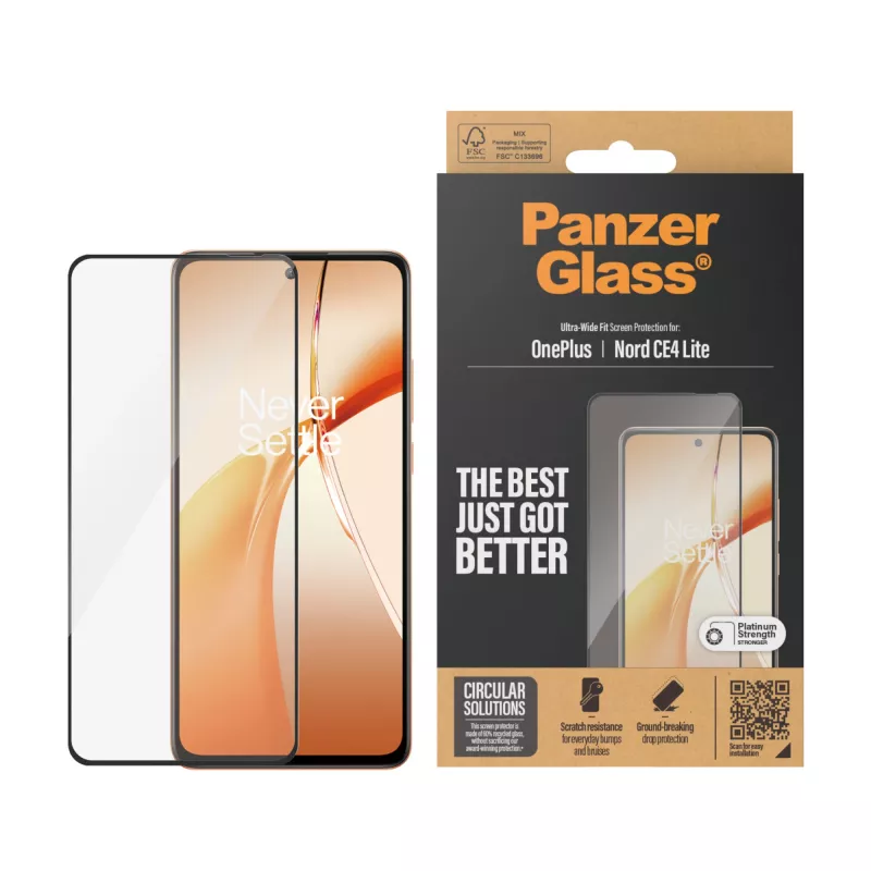 PanzerGlass ® Protector de pantalla OnePlus Nord CE4 Lite | Ultra-Wide Fit