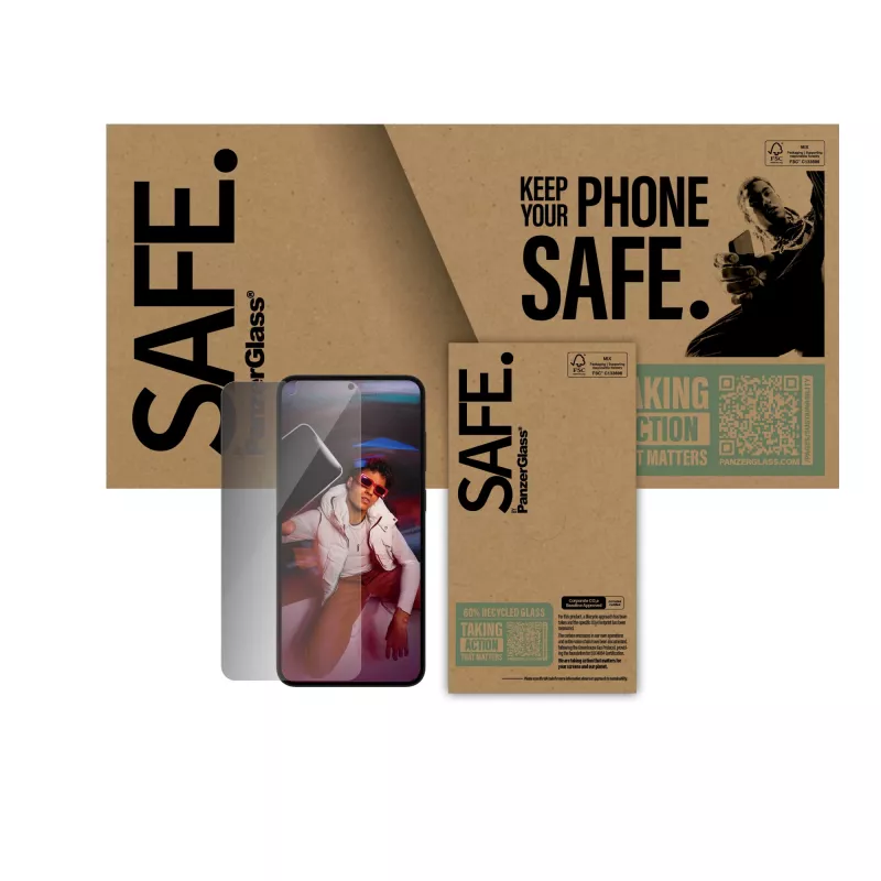 PanzerGlass SAFE. by ® Lámina protectora de pantalla Privacy Samsung Galaxy S25+ | S24+ | Ultra-Wide Fit