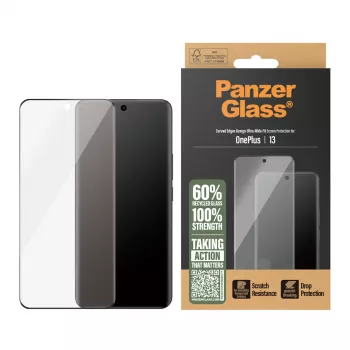 PanzerGlass Lámina protectora de pantalla OnePlus 13 Ultra-Wide Fit resistente a arañazos y golpes