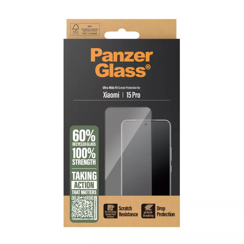PanzerGlass ® Lámina protectora de pantalla Xiaomi 15 Pro | Ultra-Wide Fit