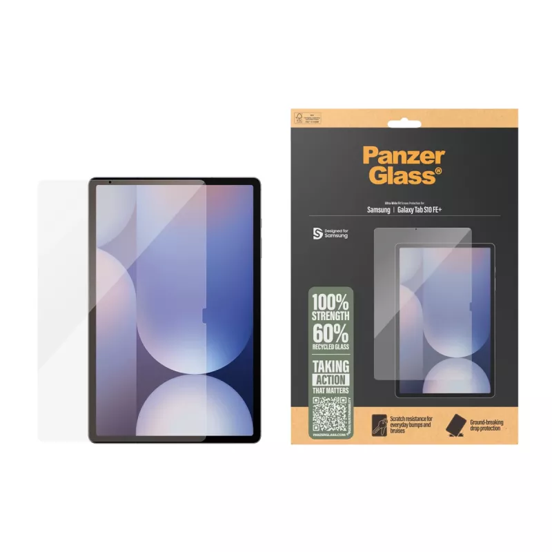 PanzerGlass® Protector de pantalla Samsung Galaxy Tab S10 FE+ | Ultra-Wide Fit