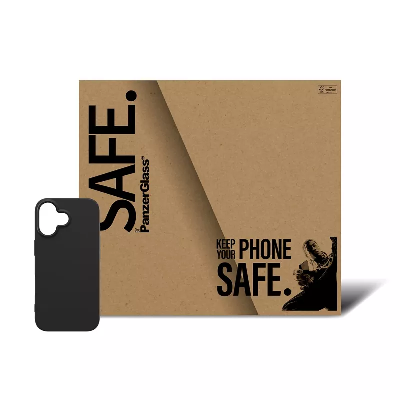 Funda TPU PanzerGlass SAFE. para iPhone 17 — Negra, funda protectora amortiguadora de golpes