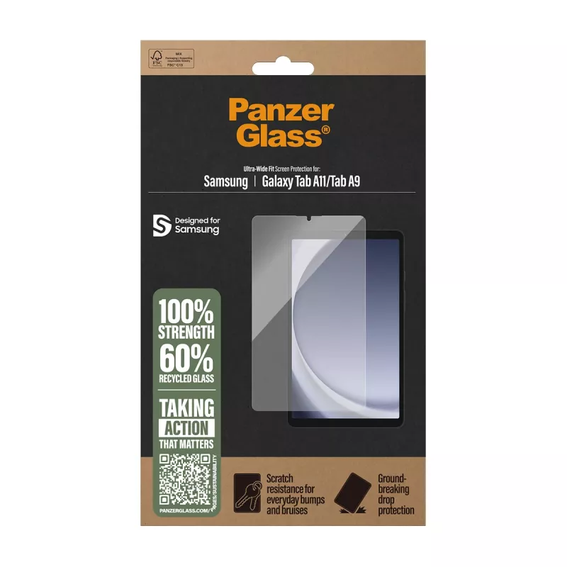 PanzerGlass® Protector de pantalla Samsung Galaxy Tab A11 | Tab A9 | Ultra-Wide Fit