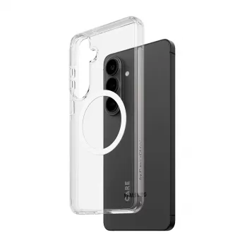 Funda protectora PanzerGlass CARE Urban Explorer Case para Samsung Galaxy S26+ — transparente, blanca compatible con Qi
