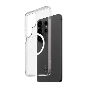 Funda para móvil PanzerGlass CARE™ by Urban Explorer — Funda transparente con Qi blanco para Samsung Galaxy S26 Ultra