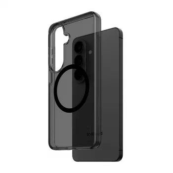 Funda protectora PanzerGlass CARE™ Smokey Case con Qi negro para Samsung Galaxy S26