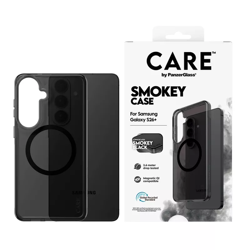 PanzerGlass CARE™ by ® Urban Explorer Case Smokey con Qi negro Samsung Galaxy S26+