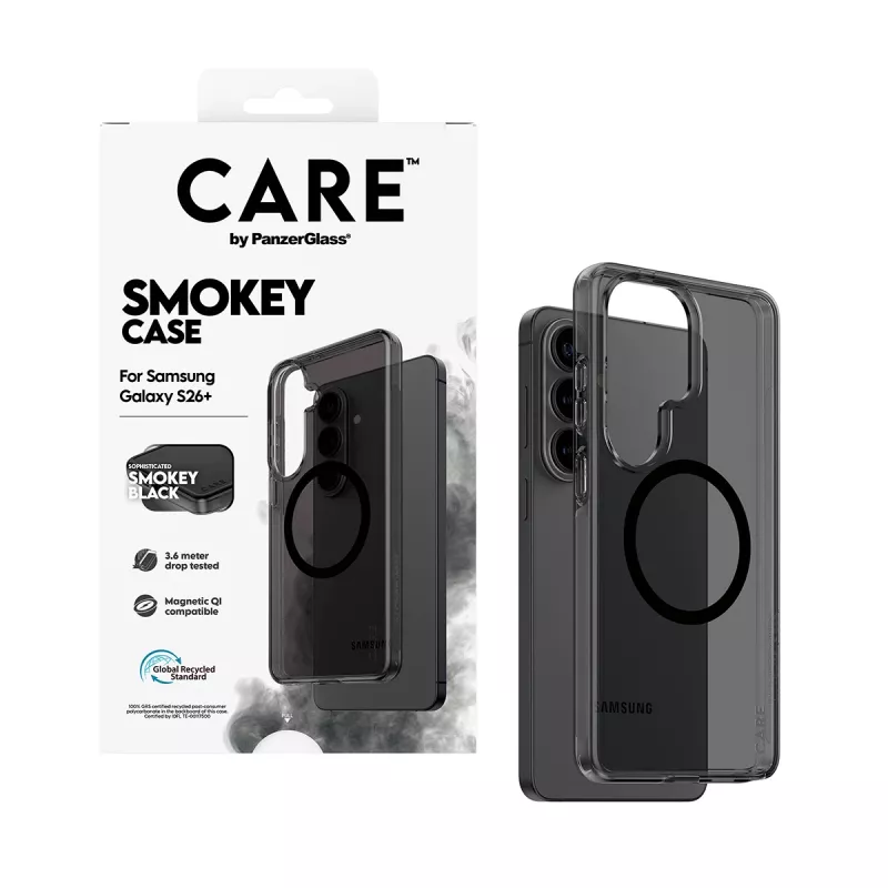 PanzerGlass CARE™ by ® Urban Explorer Case Smokey con Qi negro Samsung Galaxy S26+