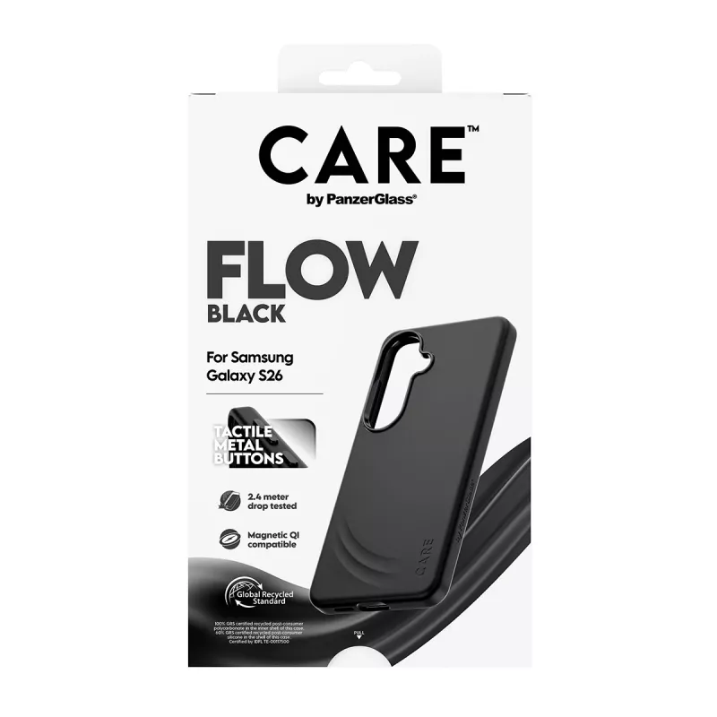 PanzerGlass CARE™ by ® Flow Case negro con Qi Samsung Galaxy S26