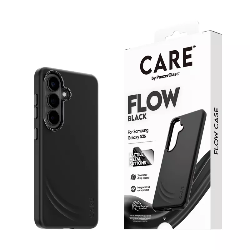 PanzerGlass CARE™ by ® Flow Case negro con Qi Samsung Galaxy S26