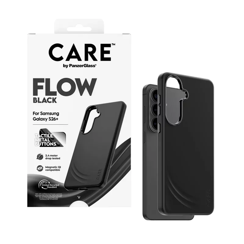 PanzerGlass CARE™ by ® Flow Case negro con Qi Samsung Galaxy S26+