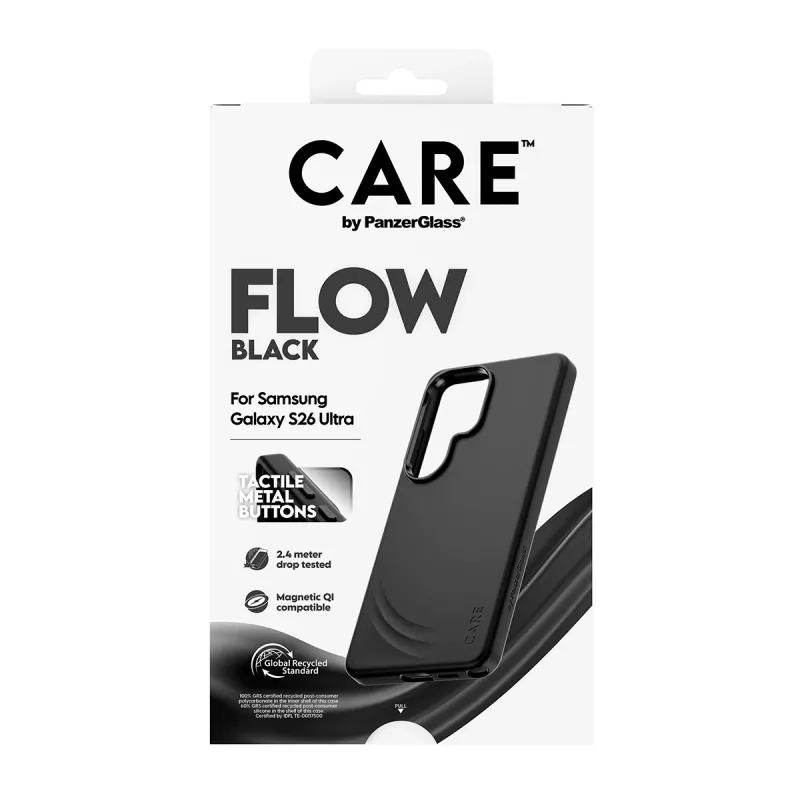 PanzerGlass CARE™ by ® Flow Case negro con Qi Samsung Galaxy S26 Ultra