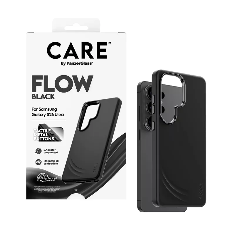 PanzerGlass CARE™ by ® Flow Case negro con Qi Samsung Galaxy S26 Ultra