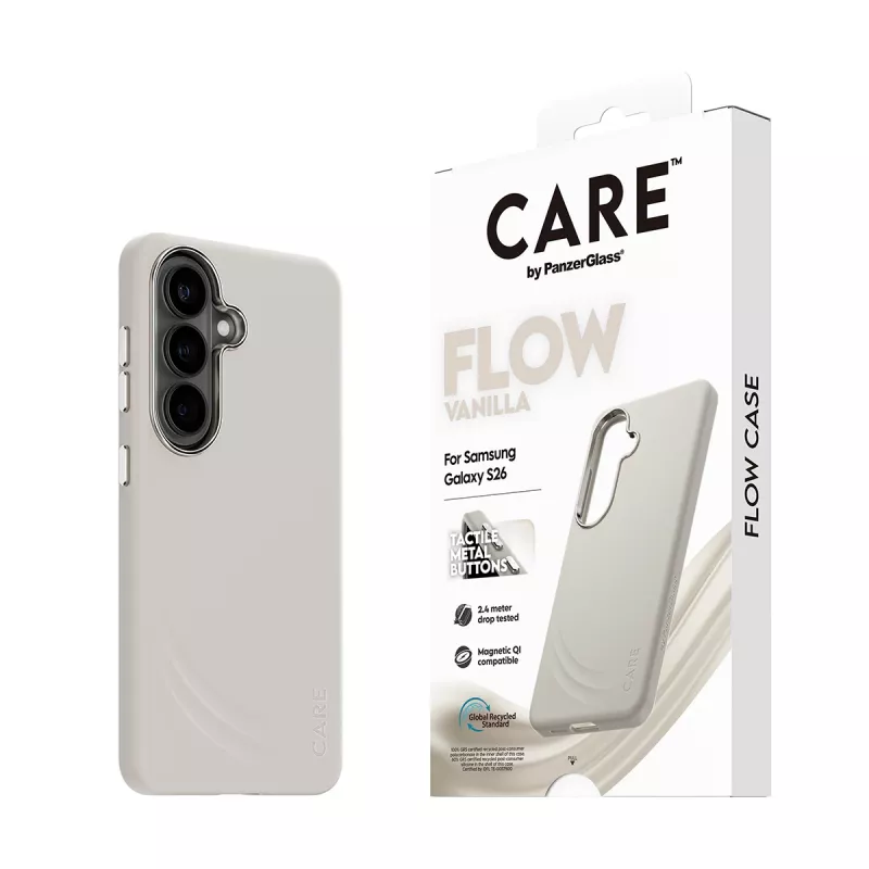 PanzerGlass CARE™ by ® Flow Case Vanilla con Qi Samsung Galaxy S26