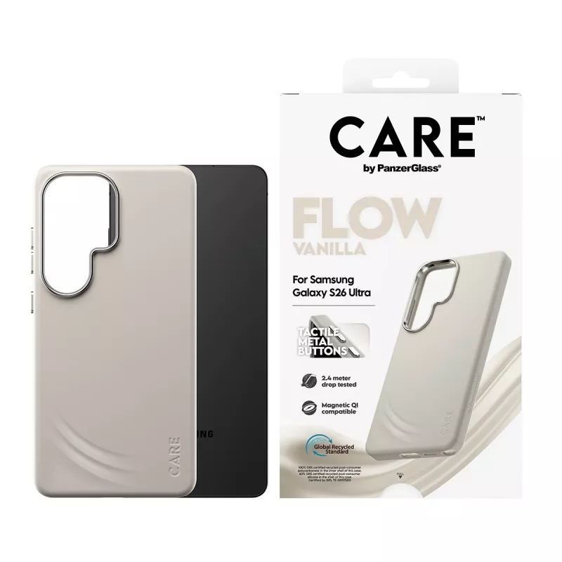 PanzerGlass CARE™ by ® Flow Case Vanilla con Qi Samsung Galaxy S26 Ultra