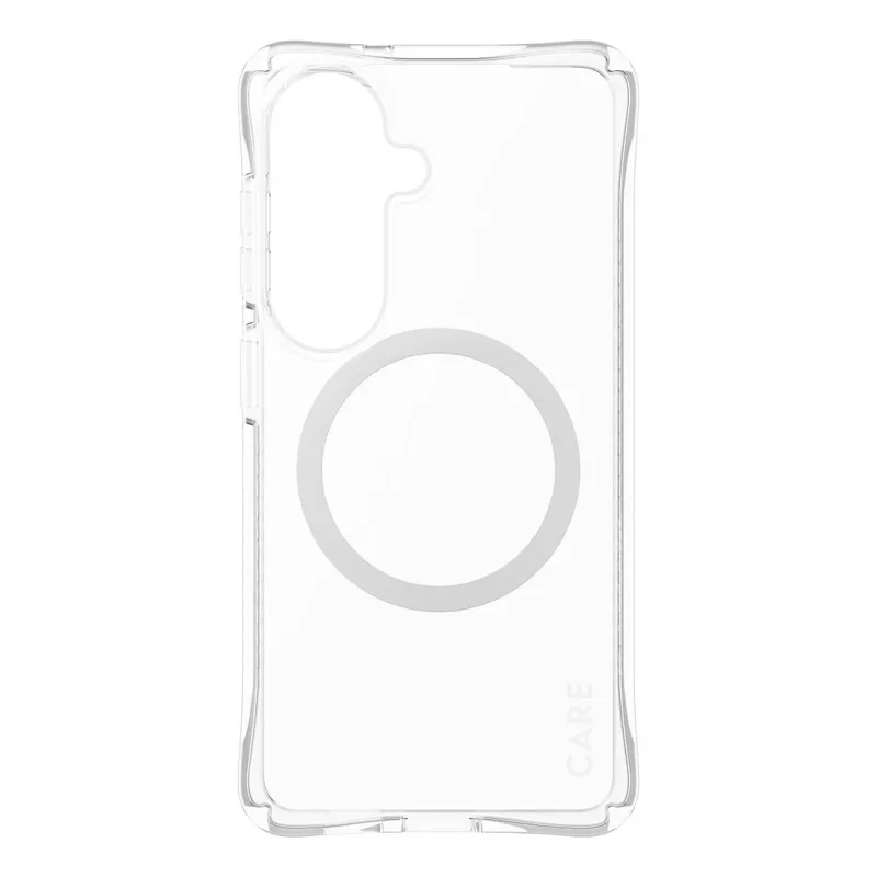 Funda protectora PanzerGlass CARE Samba transparente con Qi blanco para Samsung Galaxy S26
