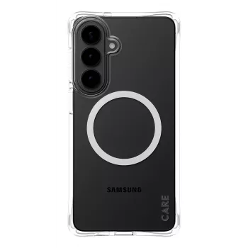 PanzerGlass CARE™ by ® Samba funda transparente con Qi blanco Samsung Galaxy S26+