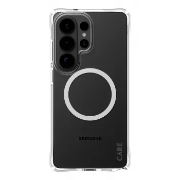 PanzerGlass CARE™ by ® Samba funda transparente con Qi blanco Samsung Galaxy S26 Ultra