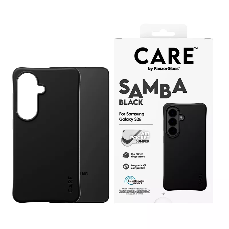 PanzerGlass CARE™ by ® Samba Case negro con Qi Samsung Galaxy S26