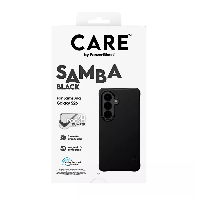 PanzerGlass CARE™ by ® Samba Case negro con Qi Samsung Galaxy S26
